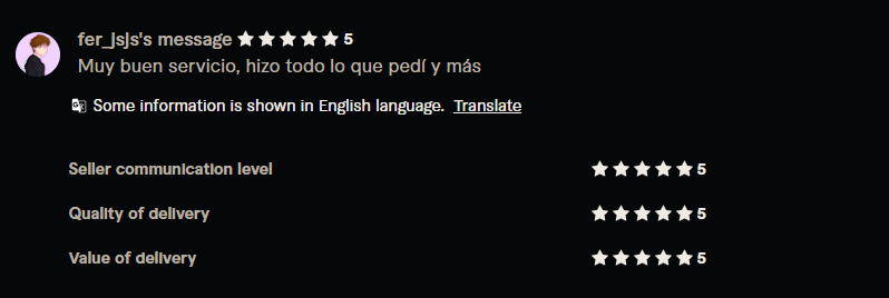 Reseña de fer_jsjs - 5 estrellas