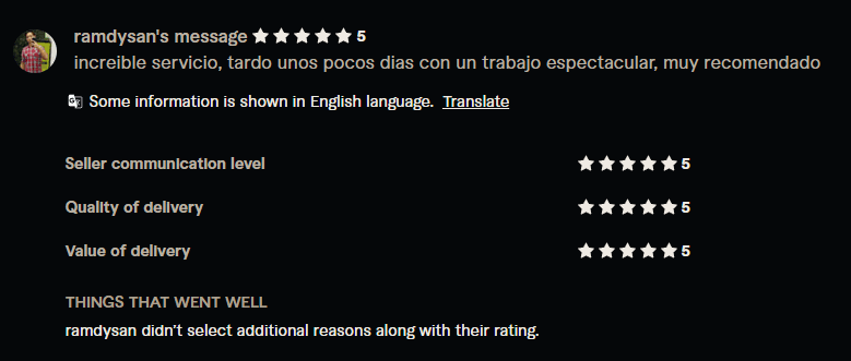 Reseña de ramdysan - 5 estrellas